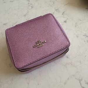 Coach Women's Jewelry Travel Case Lavender Glitter